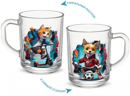 Кружка детская «Котики и собачки»