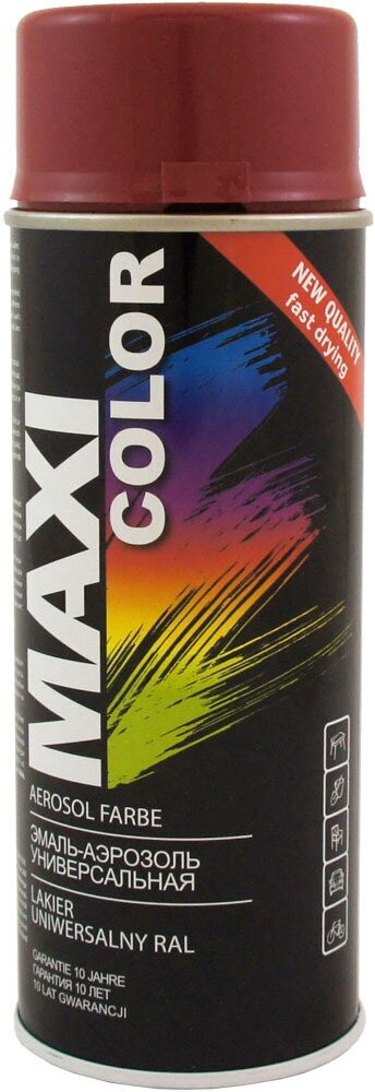 Эмаль-аэрозоль, Рубиново-красный | Maxi Color