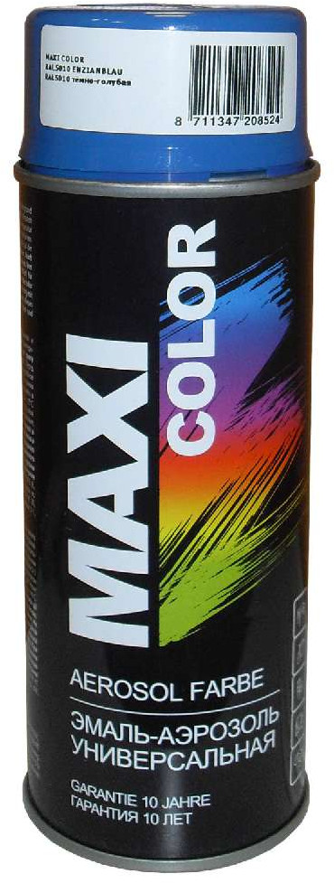 Эмаль-аэрозоль, Темно-голубой | Maxi Color