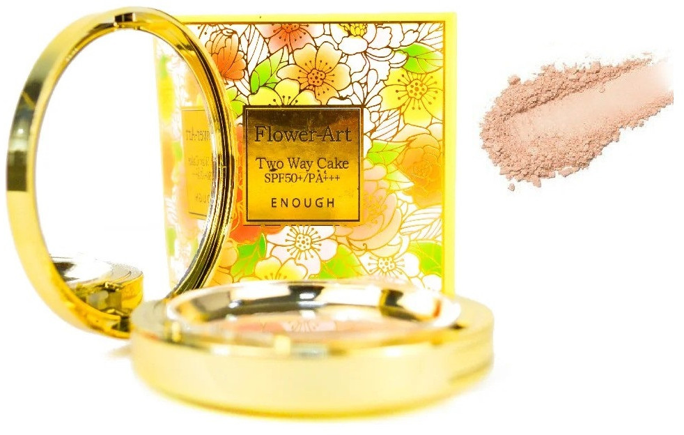 Компактная пудра со сменным блоком «Flower-Art Two Way Cake» SPF50 PA+++, оттенок 21 | Enough