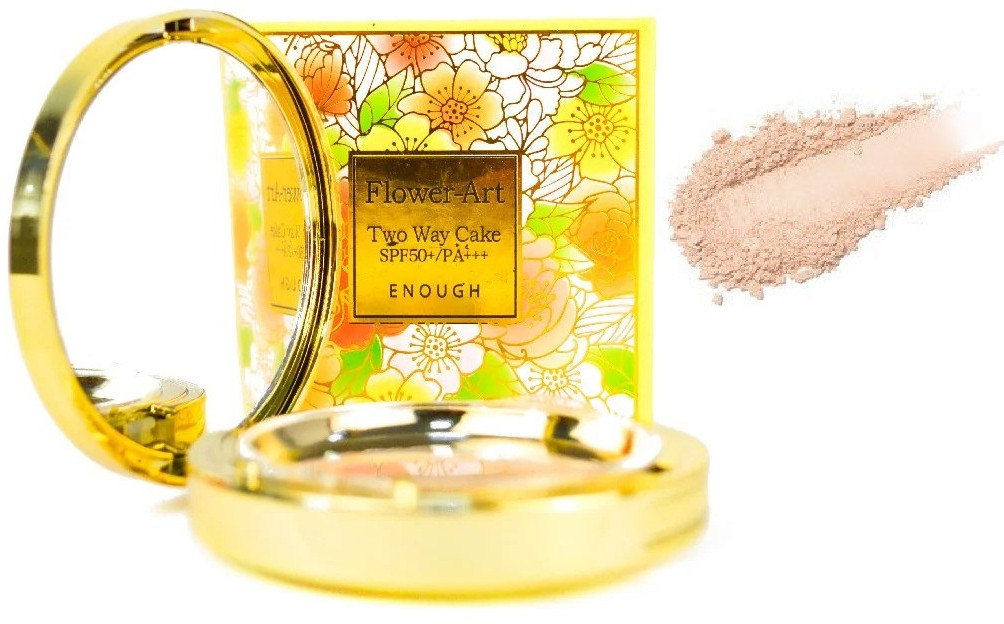 Компактная пудра со сменным блоком «Flower-Art Two Way Cake» SPF50 PA+++, оттенок 13 | Enough
