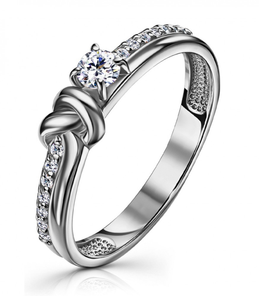 Кольцо из серебра с фианитами | Lucente Silver