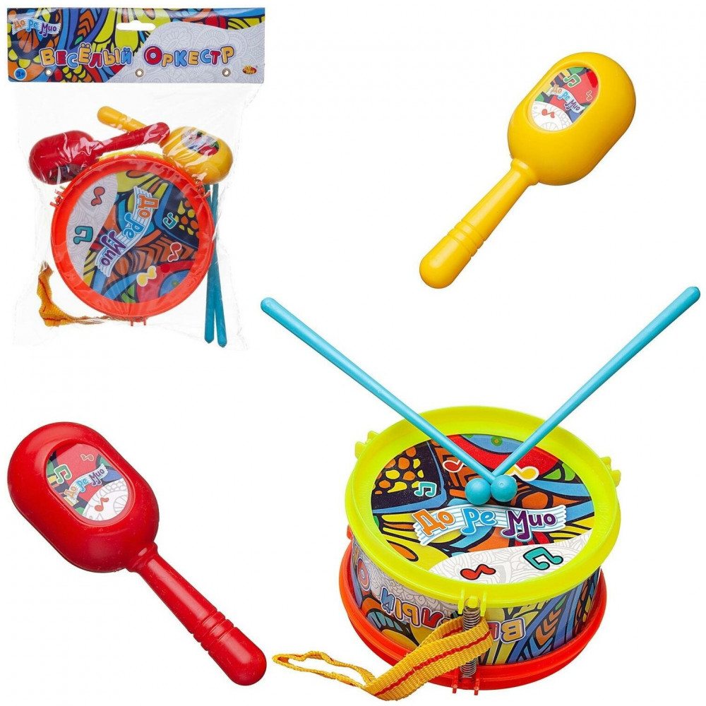 Набор музыкальных инструментов: барабан и маракасы | ABtoys