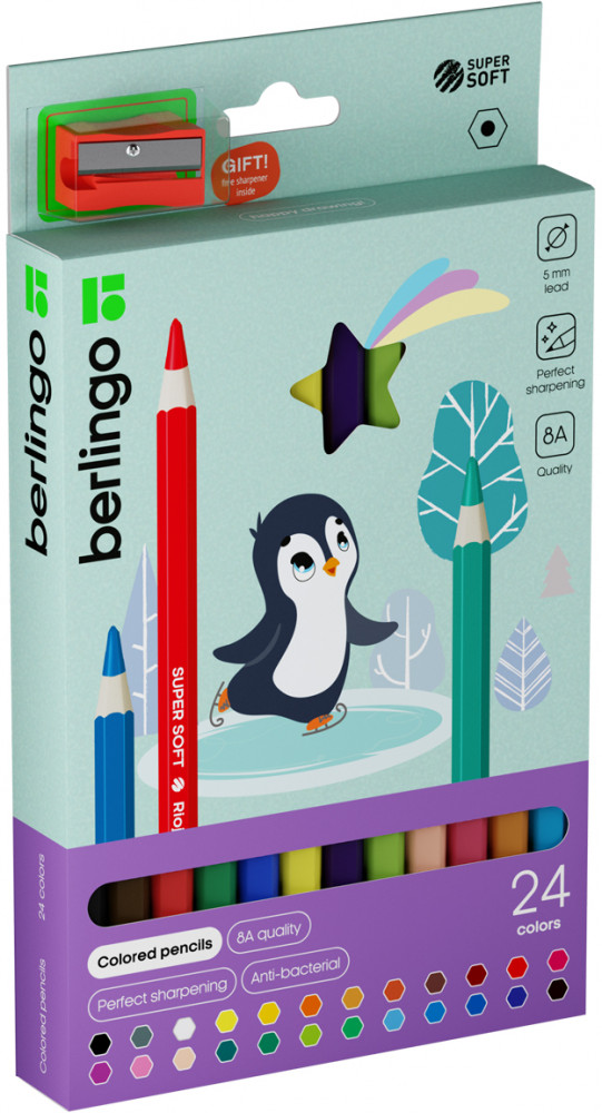 Набор карандашей цветных | SuperSoft. Jumbo | Berlingo