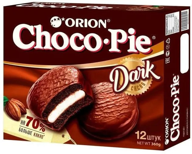 Пирожное шоколадное «Choco Pie Dark» | Orion