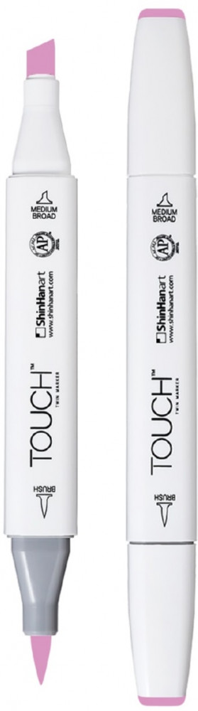 Маркер на спиртовой основе двусторонний, P84 Фиолетовый пастельный | TWIN Brush | Touch