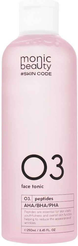 Тоник для лица «Peptides & AHA/BHA/PHA. Пептиды и AHA/BHA/PHA» | Skin Code 03 | Monic Beauty