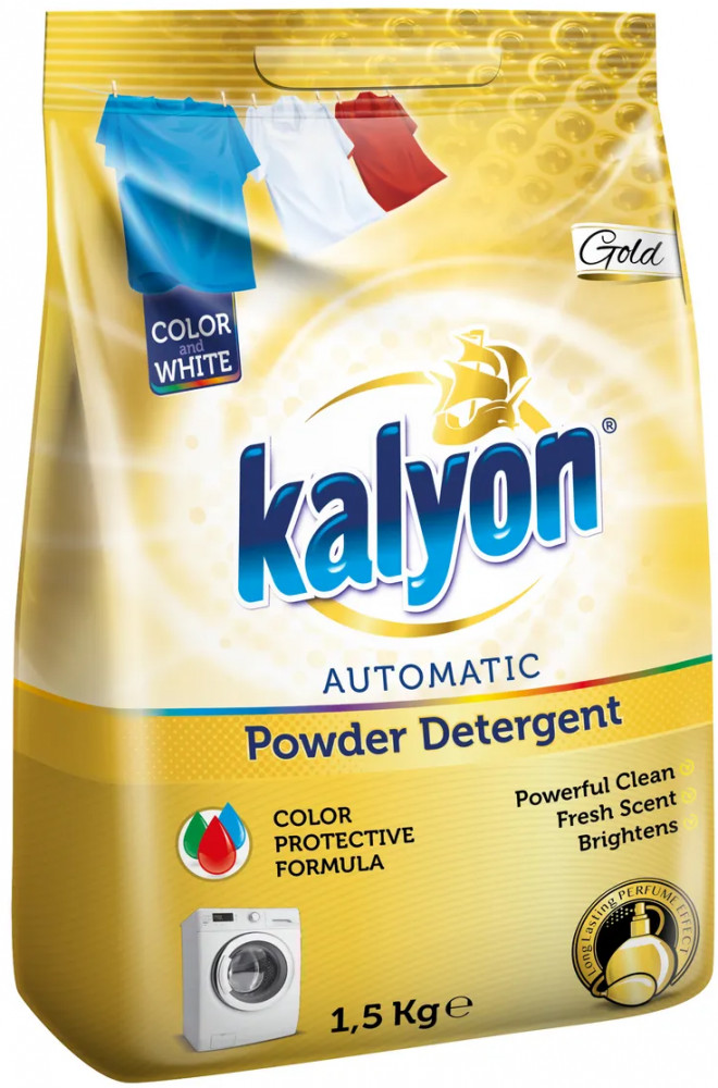 Порошок стиральный автомат для белого и цветного белья Gold «Золото» | Kalyon