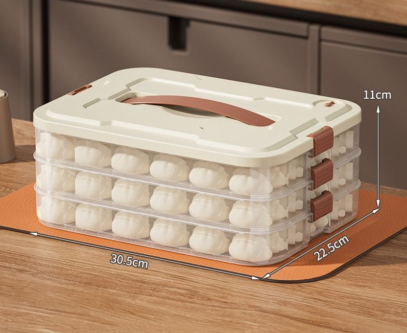 Контейнер для хранения замороженных полуфабрикатов трехъярусный