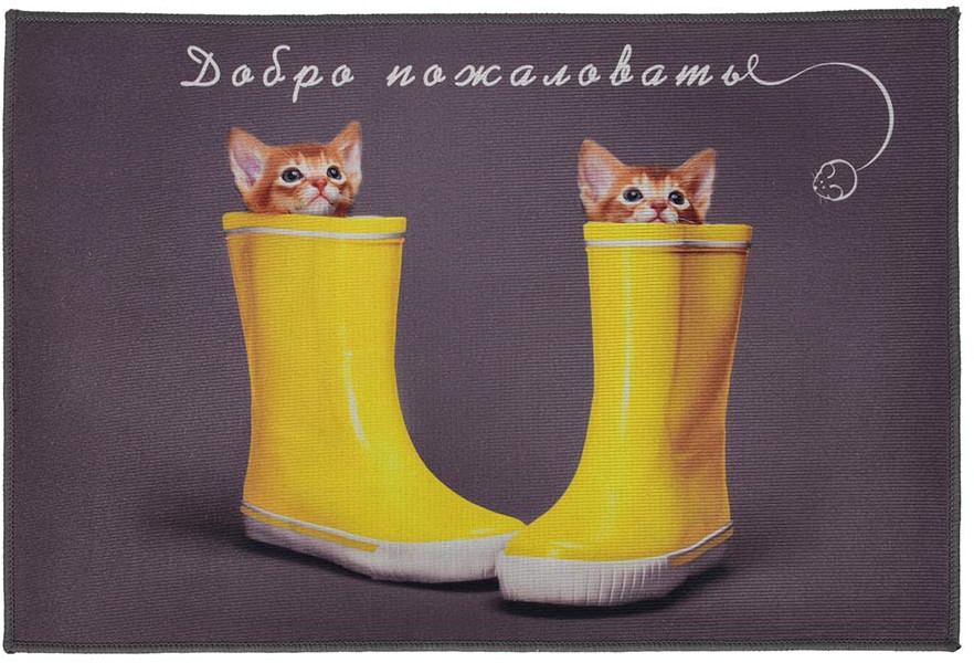 Коврик влаговпитывающий «Котята в сапогах» | Velur | VORTEX