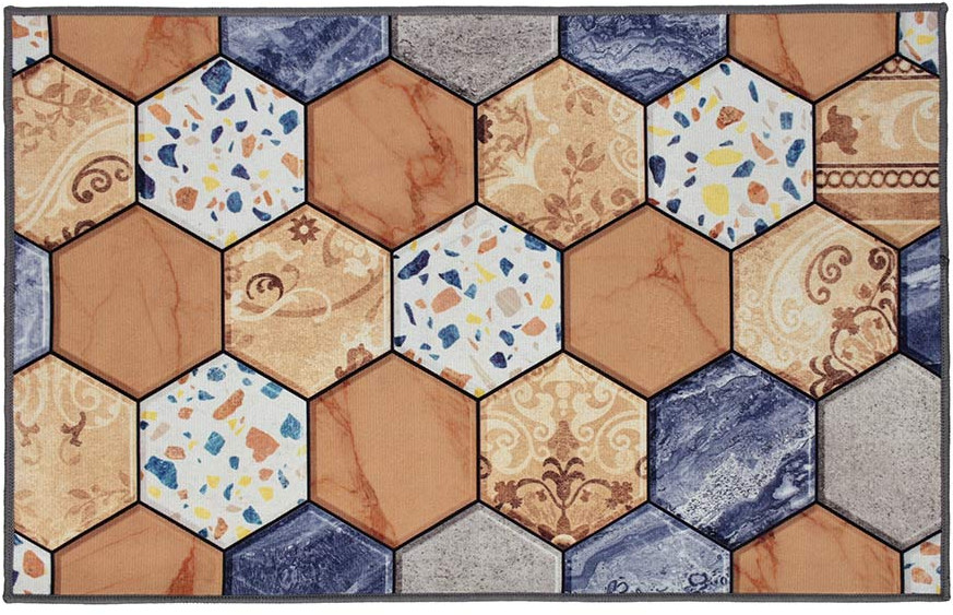 Коврик влаговпитывающий «Мраморная плитка» | Velur | VORTEX