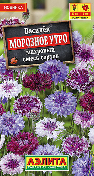 Василек махровый, смесь сортов «Морозное утро» | Однолетние цветы (Аэлита) | Аэлита