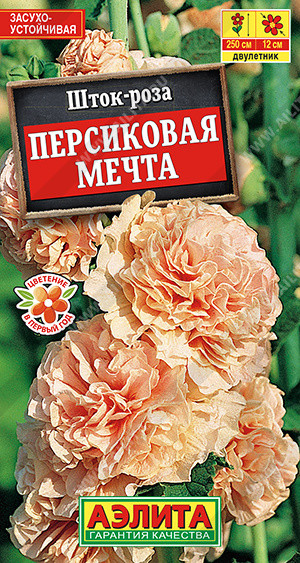 Шток-роза «Персиковая мечта» | Двулетние цветы (Аэлита) | Аэлита