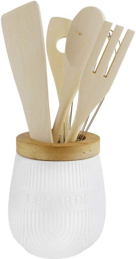 Набор кухонных принадлежностей на подставке «Bamboo» | Bamboo | Lenardi