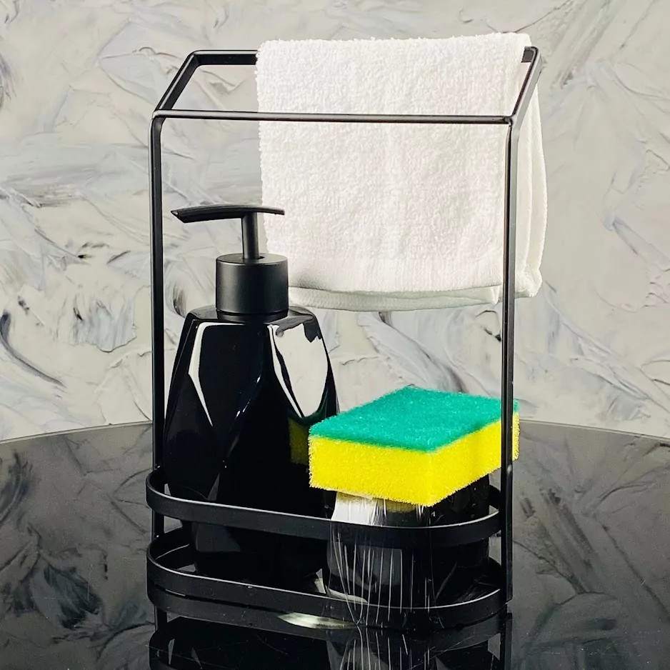 Набор кухонный с диспенсером, губкой и салфеткой на подставке | Lenardi