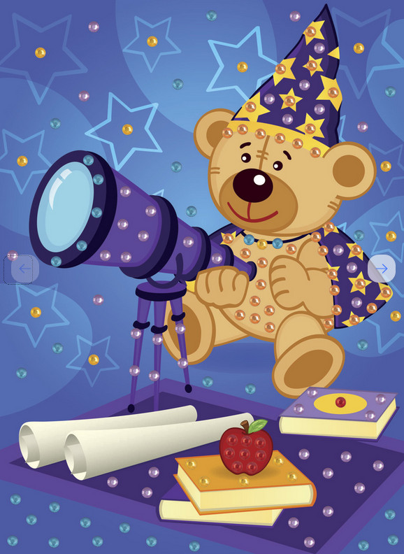 Набор для творчества «Мозаика. Мишка-звездочёт» | Hobbius