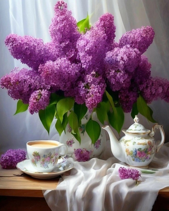 Картина по номерам «Букет сирени» | Арт Фея