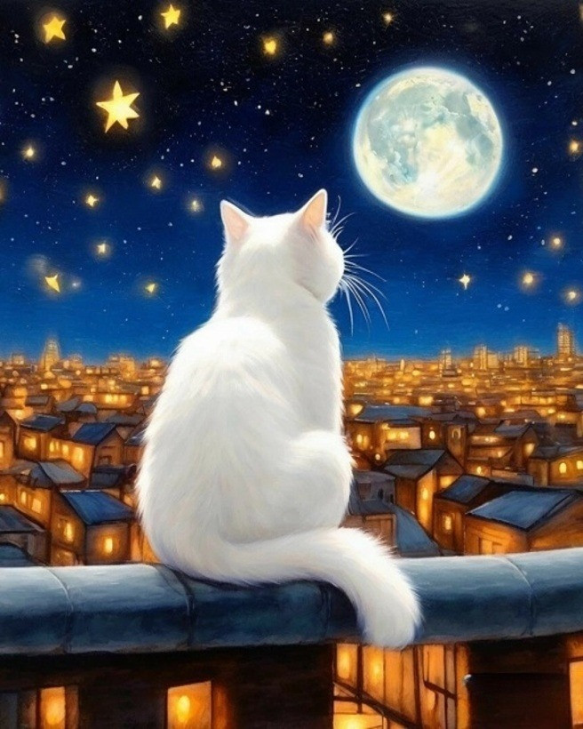 Картина по номерам «Фантазии кота» | Арт Фея