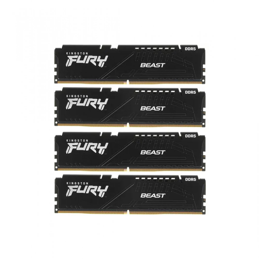 Комплект модулей памяти FURY Beast KF556C40BBK4-128 DDR5 128GB (Kit 4x32GB) 5600MHz | Kingston Technology