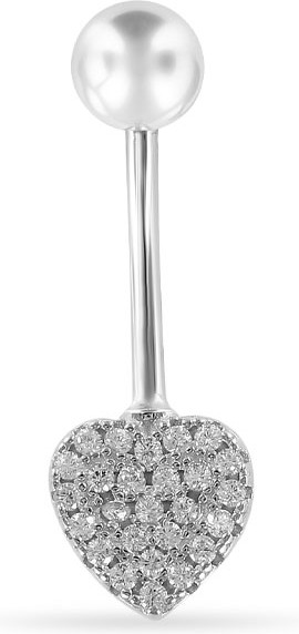 Пирсинг из серебра с цирконом | Алтын