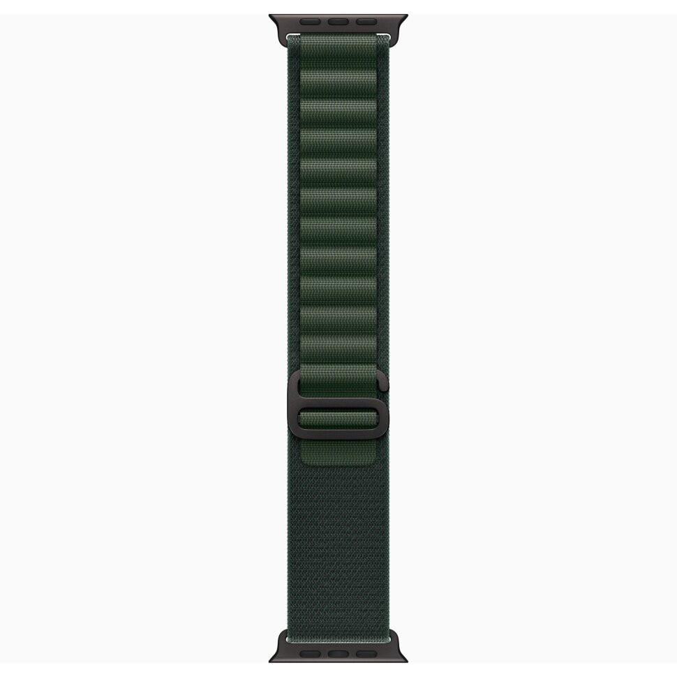 Ремешок для Apple Watch 49mm Dark Green Alpine Loop - Medium - Black Titanium Finish | Apple