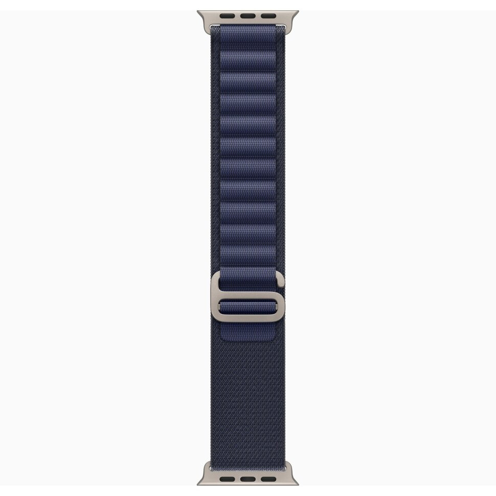 Ремешок для Apple Watch 49mm Navy Alpine Loop - Small - Natural Titanium Finish | Apple