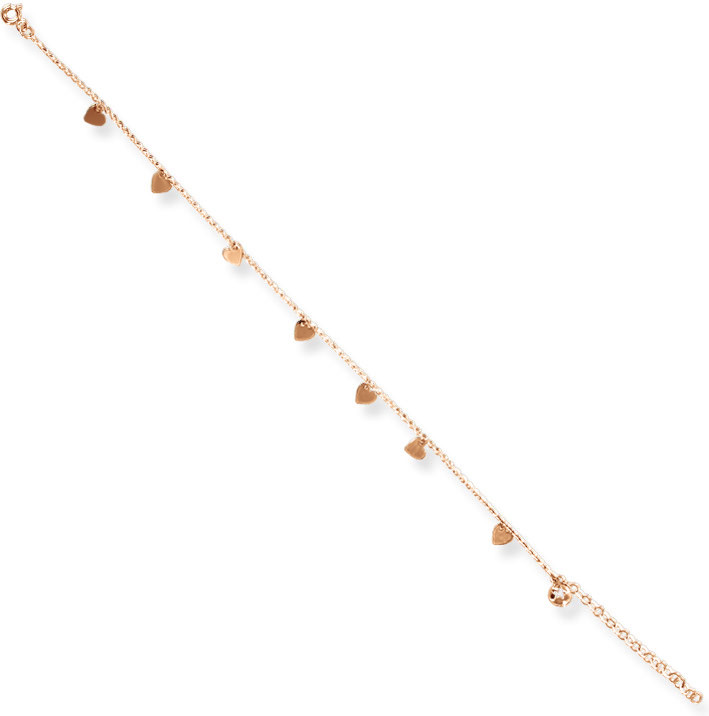 Браслет на ногу из золота с цирконом | Алтын