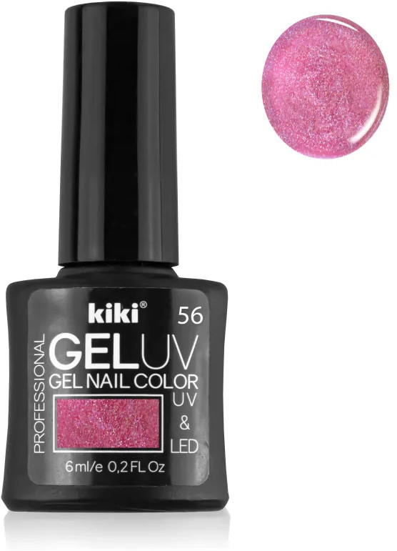 Гель-лак для ногтей «Gel Uv & Led», оттенок 56 Розовое сияние | Kiki