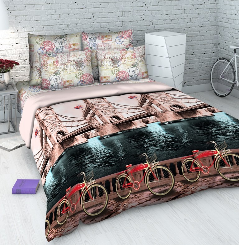 Комплект постельного белья «Тауэрский мост» (арт. 4175/1, 1,5-спальный, бязь, 2 наволочки 70х70) | ТДЛ Текстиль