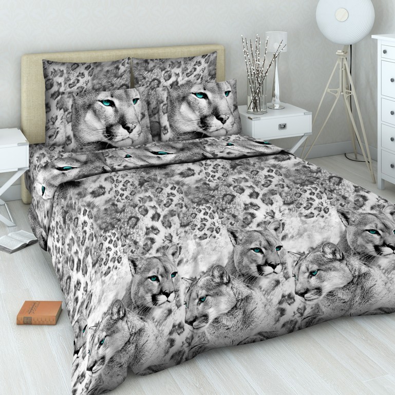 Комплект постельного белья «Пума» (арт. 4237/1, 1,5-спальный, бязь, 2 наволочки 70х70) | Самоцветная | ТДЛ Текстиль