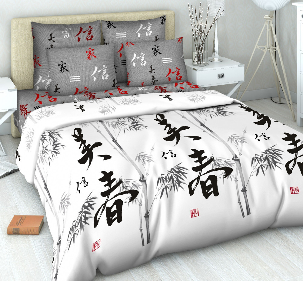 Комплект постельного белья «Символ благополучия» (арт. 4038/1, евро, бязь, 2 наволочки 70х70) | Самоцветная | ТДЛ Текстиль