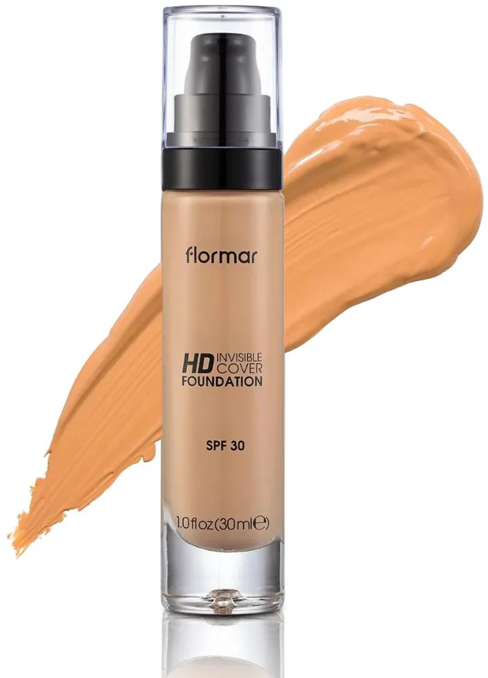 Тональный крем «Invisible Cover HD Foundation» SPF30, оттенок 100 Medium Beige | Flormar