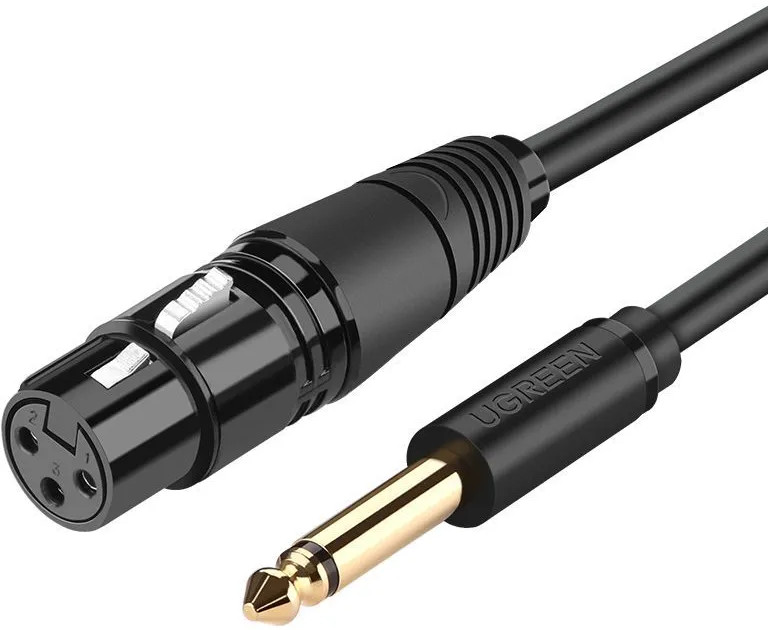 Кабель Audio(m) 6.35 mm-XLR(f), 2 m. AV131 | Ugreen