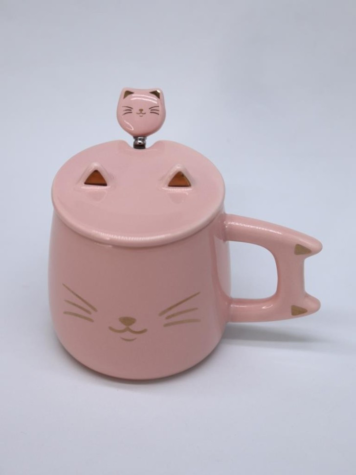 Кружка с крышкой и ложкой «Whiskers» | Toki