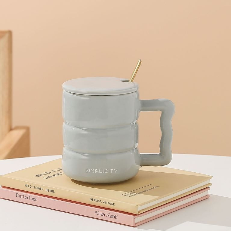 Кружка с крышкой и ложкой «Simplicity» | Toki