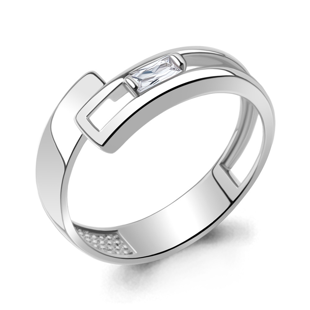 Кольцо из серебра с фианитом | Aquamarine