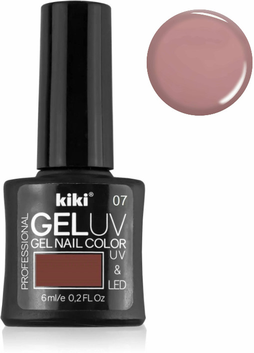 Гель-лак для ногтей «Gel Uv & Led», оттенок 07 Пепельная роза | Kiki