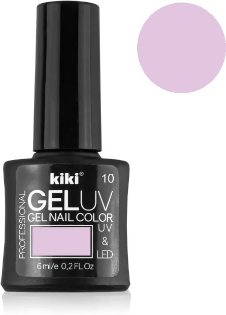 Гель-лак для ногтей «Gel Uv & Led», оттенок 10 Светлая лаванда | Kiki