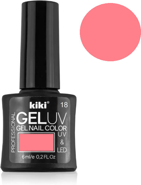 Гель-лак для ногтей «Gel Uv & Led», оттенок 18 Коралловый | Kiki