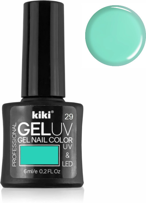 Гель-лак для ногтей «Gel Uv & Led», оттенок 29 Мятный | Kiki