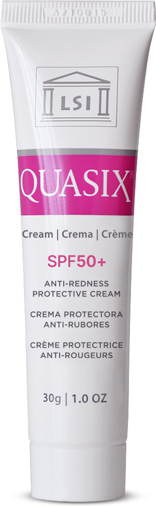 Крем против покраснений с фотозащитой при розацеа, куперозе и демодекозе SPF50+ «Quasix» | LSI SILDERMA