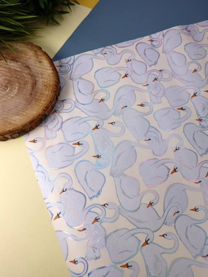 Бумага упаковочная «Swans» | Toki