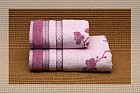 Комплект полотенец махровых пестротканых "Rametto" (Cleanelly Collection, 50х100 и 70х140, цвет розовый)