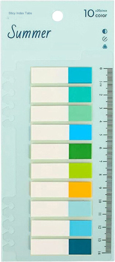 Набор стикеров для заметок с клеевым краем и линейкой