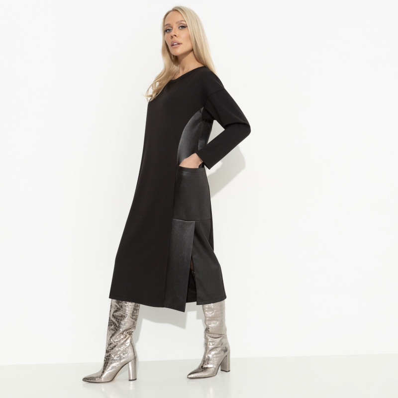 Платье с экокожей женское «Доказательство успеха» | Charutti