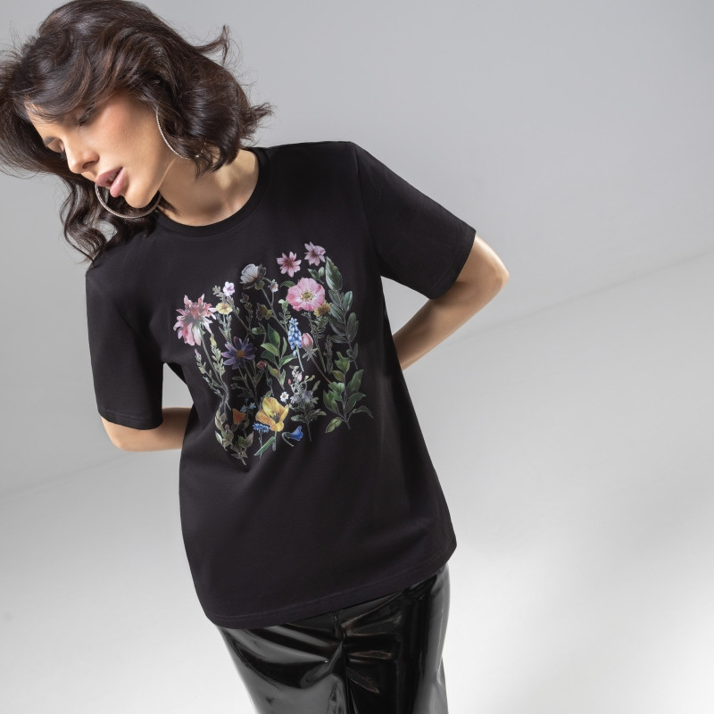 Футболка из 100% хлопка женская «Взгляд на моду» | Charutti