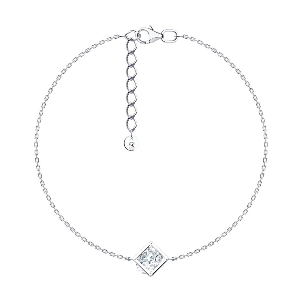 Браслет из серебра с фианитом | SOKOLOV