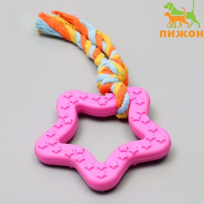 Игрушка жевательная с канатом «Звезда с хвостом» | Пижон