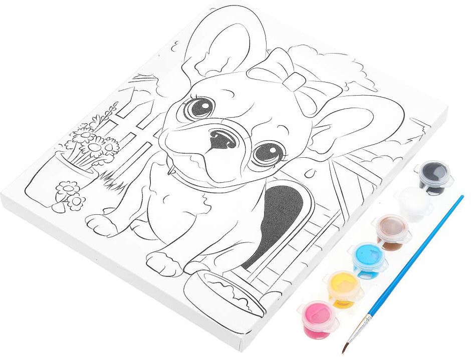 Холст для росписи «Французский бульдог» | Сказочная мастерская | Multi Art