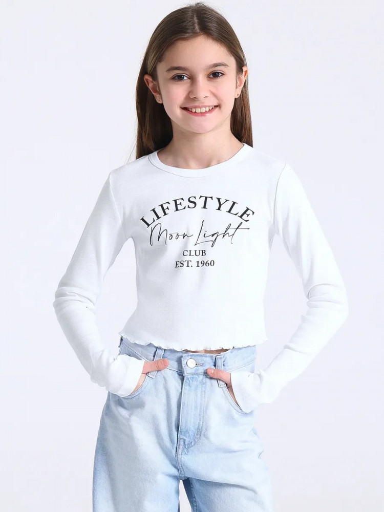 Лонгслив для девочек | Взрослые дети | Апрель